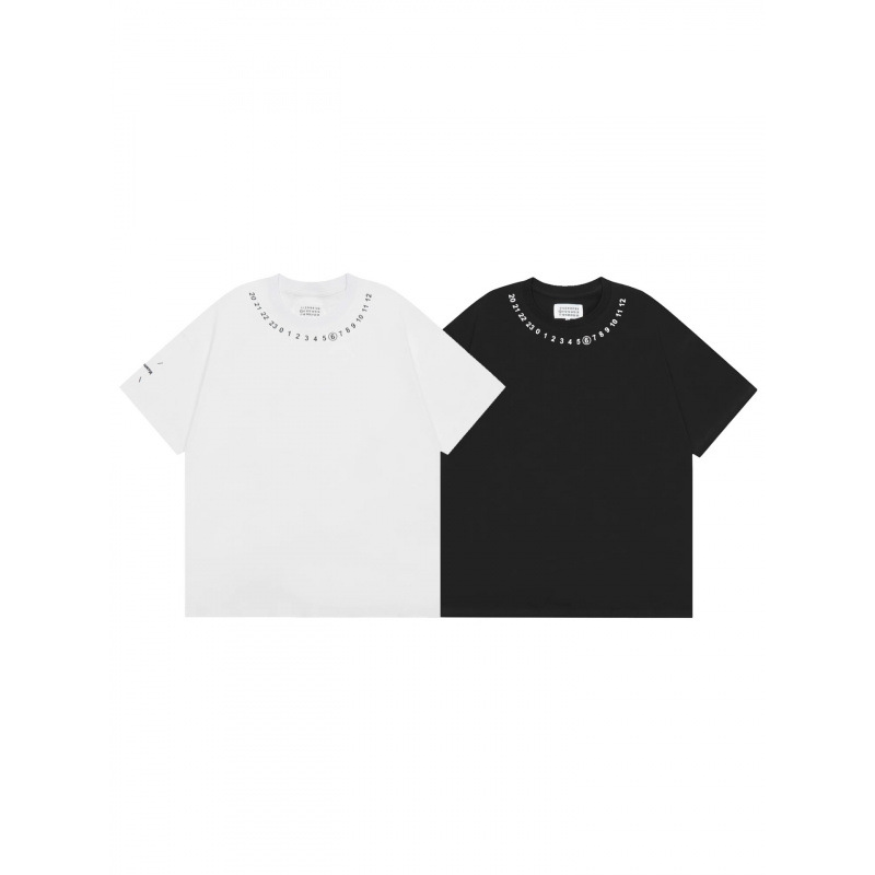 Cross-Border Pure Cotton Double Yarn Mon Ma Digital Print 6 High-Quality Men's and Women's T-Shirts