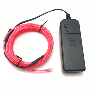 In-Stock El Cold Light Luminous Mask Line 3V Battery Box Drive Dance High Brightness Bend-Resistant Light Night Glow Ultra-Thin