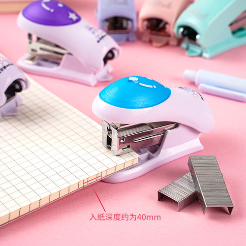 Mini stapler staple remover small student card mounted small stapler set desktop binding wholesale
