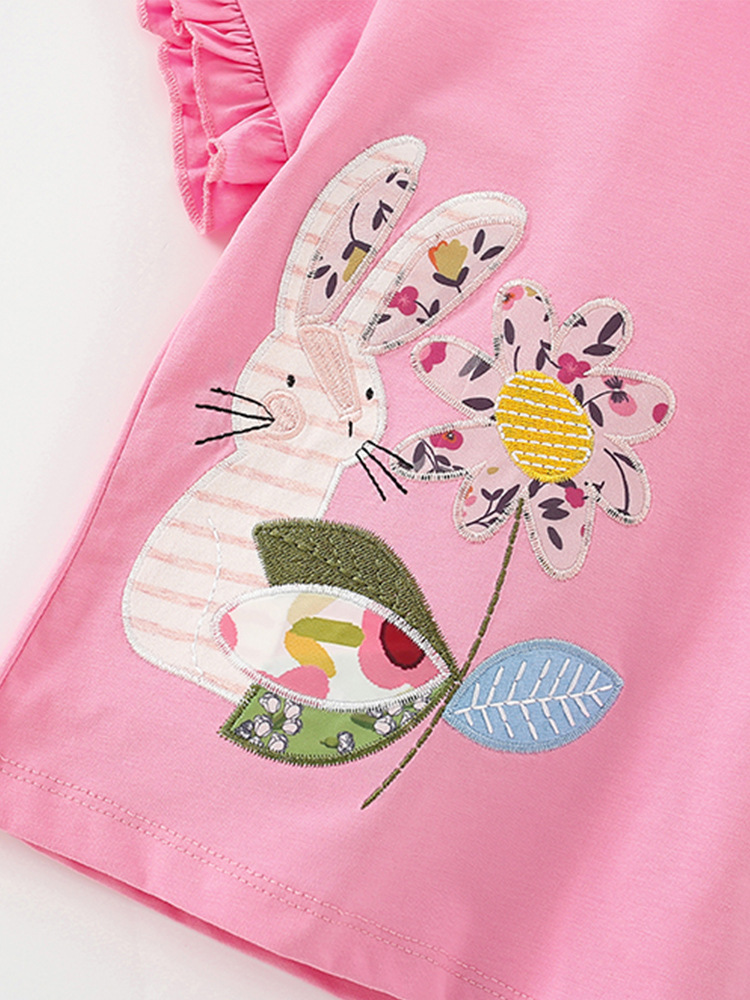 Transfronterizos para camisetas de niñas malwee verano nuevo cuello redondo europeo y americano para niños de manga corta chaqueta de aire extranjero