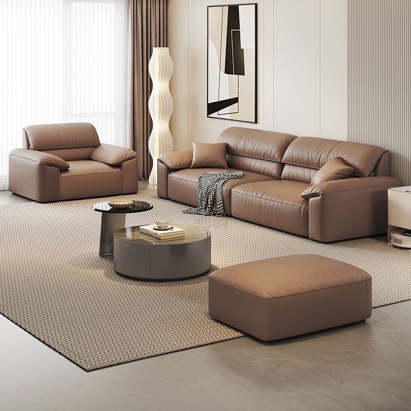 3L Italian Minimalist Cat Claw Genuine Leather Sofa for Home, Modern & Simple Design, High-End Leather Craftsmanship, Perfect for Compact Living Spaces