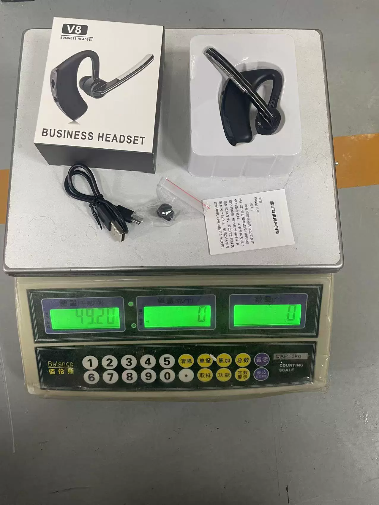 Гарнитура-гарнитура с заушной улиткой Earhook Bluetooth Headset V9/V8, Bluetooth 5.0, до 10 ч беспрерывной работы/прослушивания, носится слева и справа