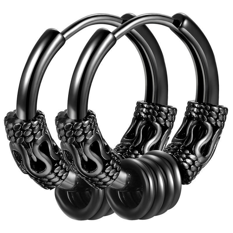 X047-B black suspension ear buckle-one pair