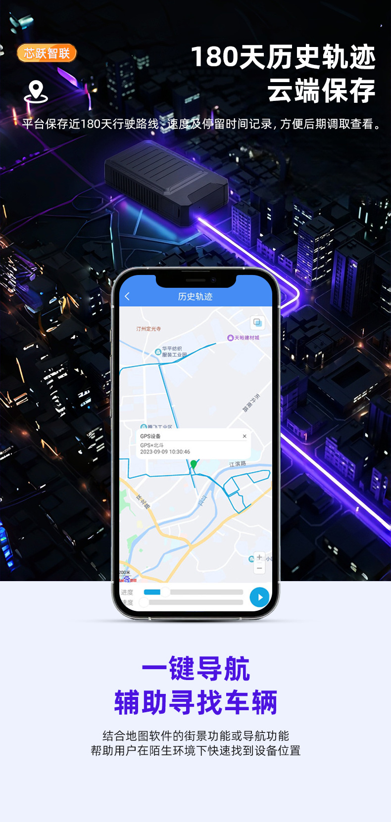 GPS locator Beidou 4G strong magnetic car wireless tracker, installation-free low-power vehicle tracking device