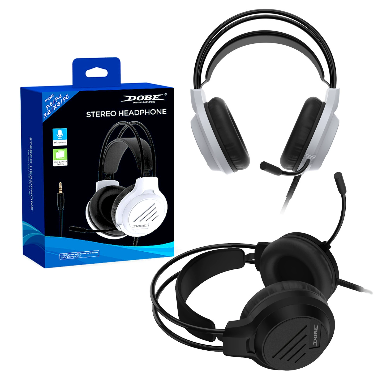 Проволочный игровой гарнитур PS5 с микрофоном, универсальный гарнитур для PS4/Switch/XBOX/PC