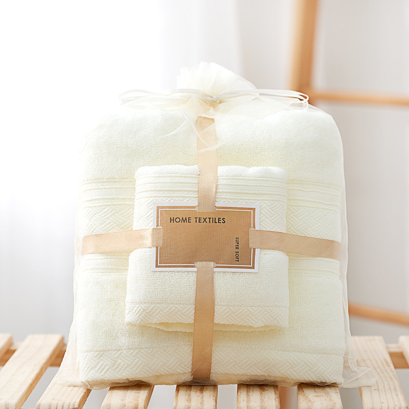 Toallas de coral de alta densidad, toallas de baño de mano rápida, toallas absorbentes, toallas blancas beige.