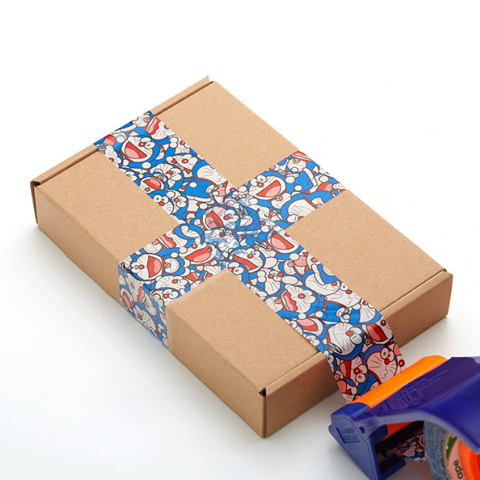 Thankyou cinta adhesiva de embalaje rosa, sello de red, cinta de sellado, cinta de impresión de dibujos animados, fabricante al por mayor