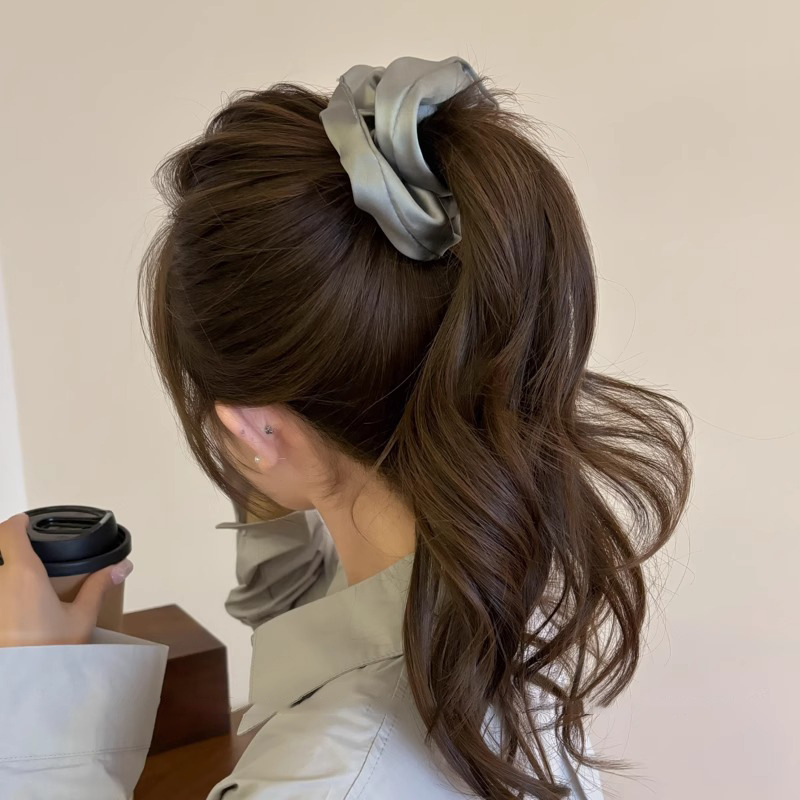 Ballet de seda, anillo de cabello de intestino grueso para mujeres, cabello de cola de caballo alto, correa de goma resistente, cabello de cabello de alta elasticidad y duradera