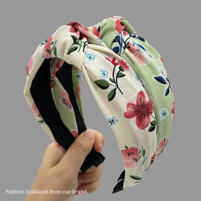 Cross-border new style hairband simple European and American fashion spring and summer headgear headband female internet celebrity fresh wide edge hairband hair accessories 