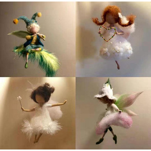 Poke Le Wool Felt Handmade DIY Little Man Doll Fairy Handmade Car Hangers to Send AliExpress Material Bag