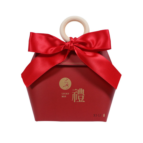 Wedding candy box Chinese style wedding candy packaging gift box ins style portable engagement candy bag candy box