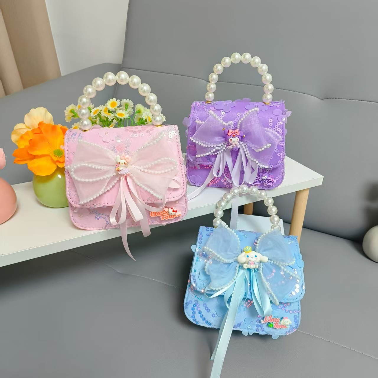 Bolso de perlas arco princesa pequeña fragancia Meilati Kulomi bolso de mano accesorios de cadena bolso de Año Nuevo