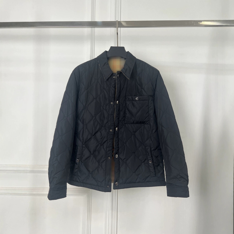 High-end European-style men's quilted cotton jacket with double-sided quilting for warmth High-end European-style men's quilted cotton jacket with double-sided quilting for warmth
