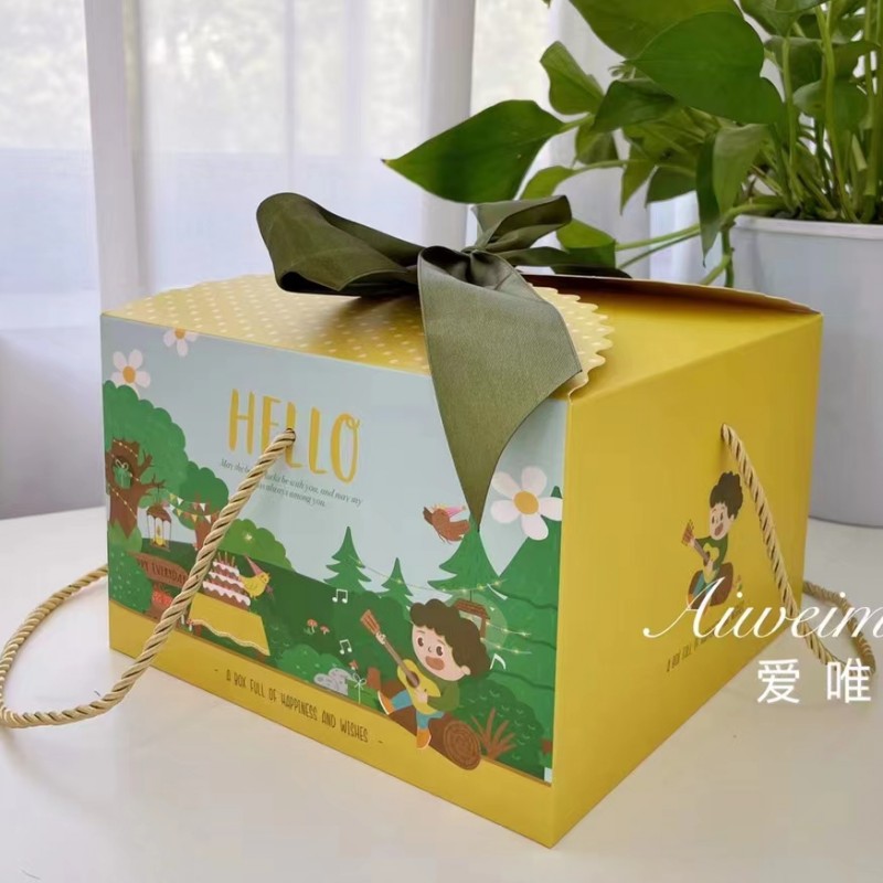 Cumpleaños de bebés de luna llena, 100 días, caja de regalo, caja vacía, caja de dulces de boda portátil, caja de regalo de mano, embalaje de vuelta image 19