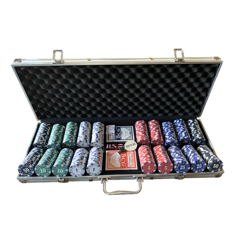 Manufacturer supplies large quantities of 500 pieces of 11.5g chip sets with digital chips in aluminum boxes for mahjong chess and cards