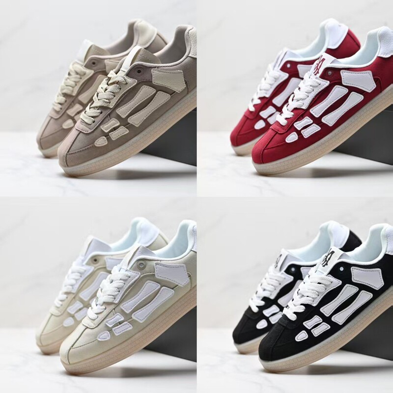 New Amiri bone shoes, versatile trendy low-top black and white men's sneakers, Putian summer casual sports women's shoes New Amiri bone shoes, versatile trendy low-top black and white men's sneakers, Putian summer casual sports women's shoes