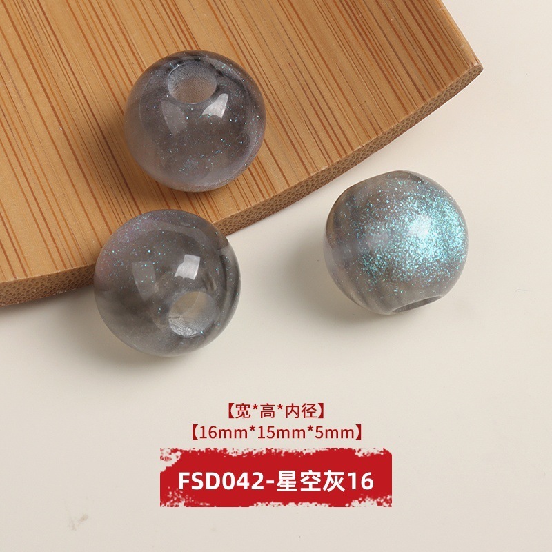 芬锦金箔烟丝大孔珠子吊扣绳盘扣头装饰扣穿绳扣现货批发中国风|undefined