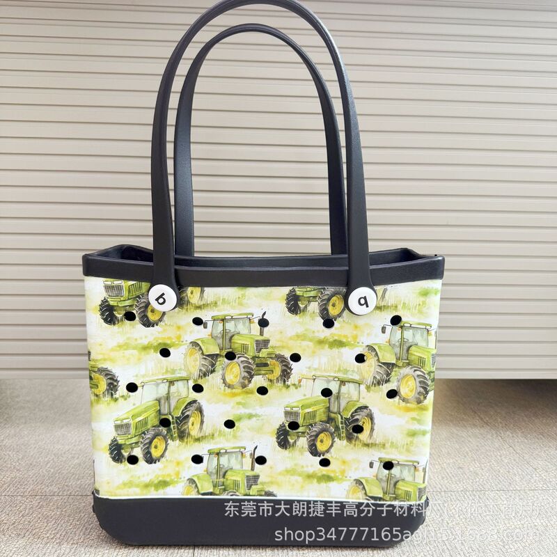 欧米の大型EVAビーチバッグ多機能収納バッグ女性用ハンドバッグDIY穴バッグ大容量スポット|undefined