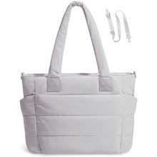 定制款跨境羽绒托特包女大容量柔软泡芙托特包百搭腋下充棉单肩包