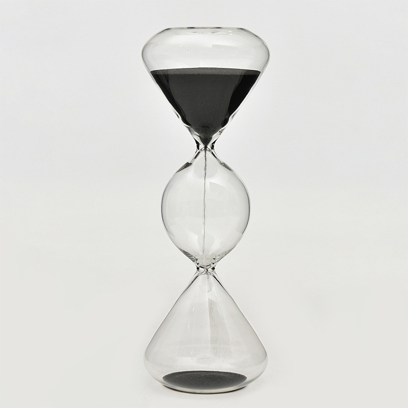 Reloj de arena de vidrio creativo temporizador de reloj de arena a rayas esférico de tres capas personalizado fabricante de decoración del hogar nórdico al por mayor