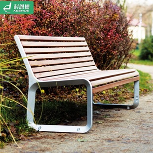 Park Chair Outdoor Bench Anticorrosive Wooden Backrest Double Rest Bench Residential Square Leisure Landscape Sitting Stool y ^