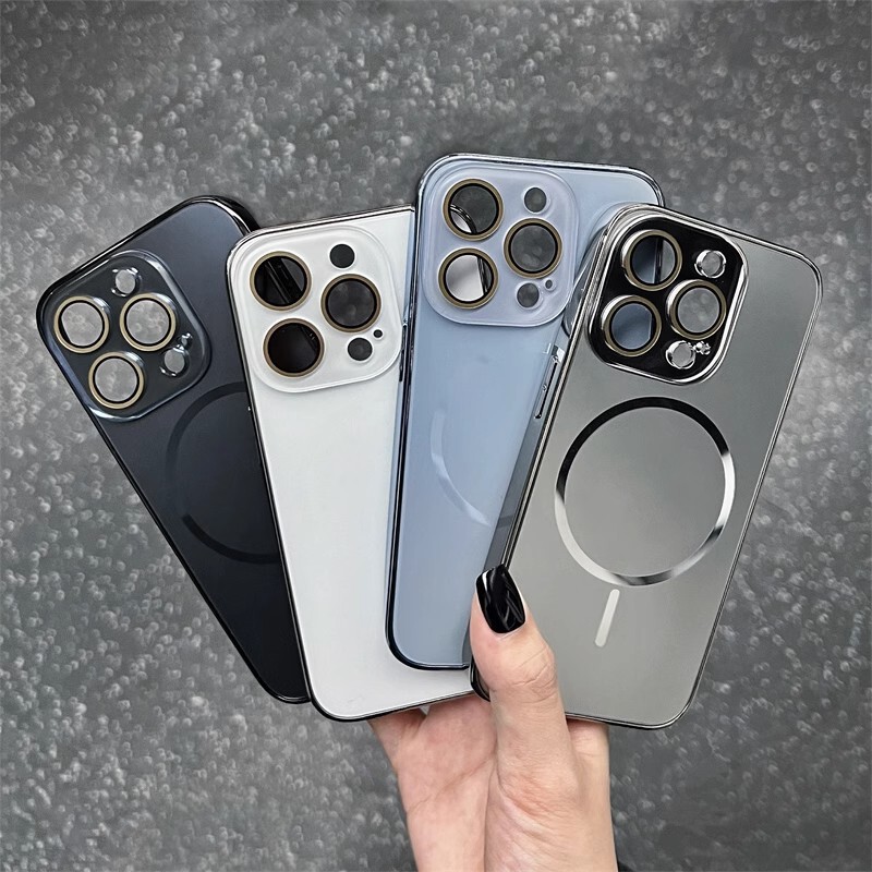 iPhone17promax用ケース、AGナノマット仕上げ、細い円形磁気吸着、電気メッキ、Apple16保護ケース15対応|undefined