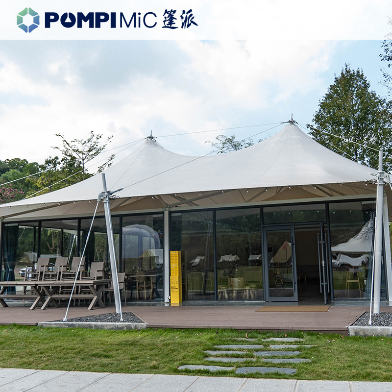 度假村景区一室一厅豪华酒店帐篷餐厅咨询招待中心服务帐篷