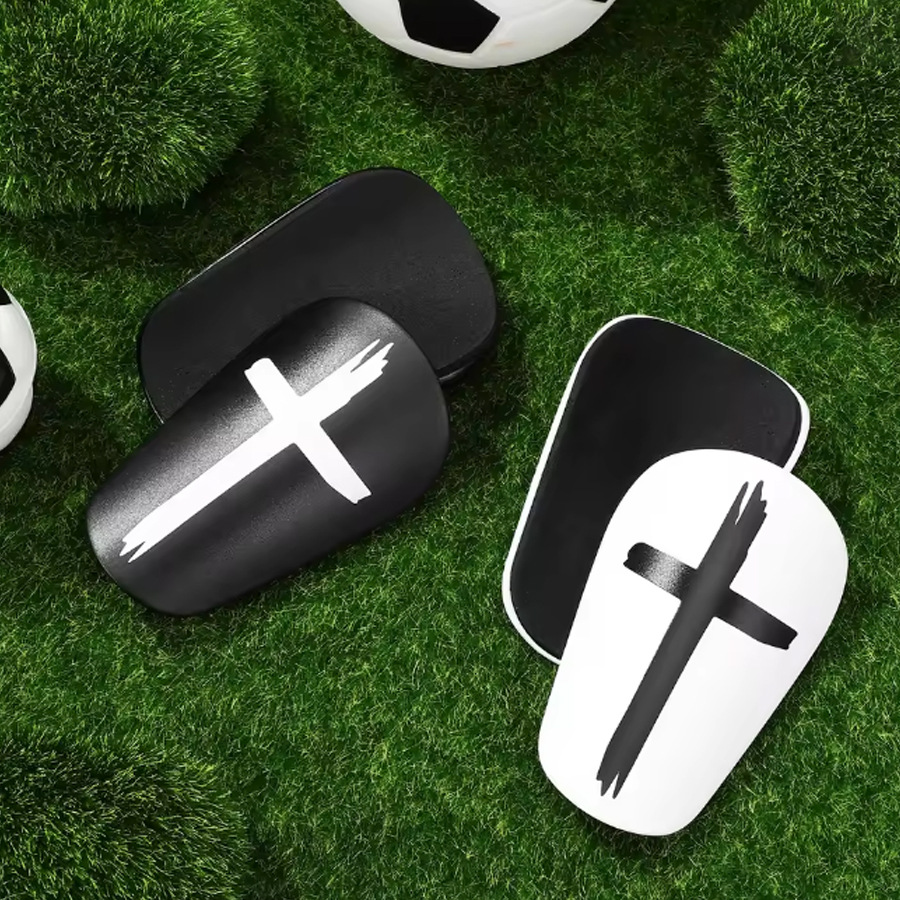 Professional Cross-Shaped Football Mini Shin Guards Cross-Border Calf Protection Inserts Professional Training Fixed Plates Sports Protective Gear