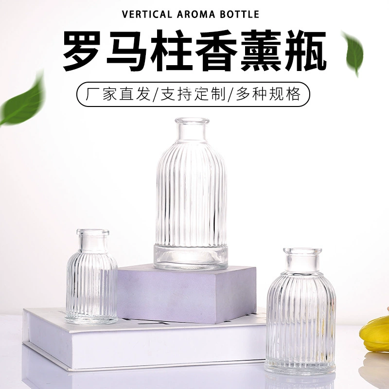 100 мл римская колонна бутылка для ароматерапии стеклянная бутылка с вертикальной полосой тонкий белый материал карта римское стекло ароматерапия оптом