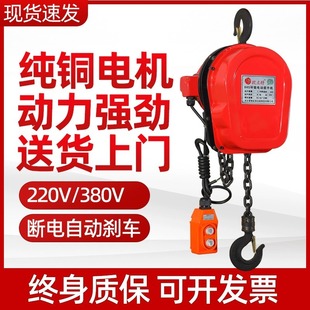 220V Inverted Chain Electric Hoist 1T2T3T5 Tons 380V Household Lifting Crane Dhs Electric Chain Hoist