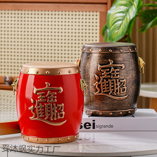 Ceramic Piggy Bank New Style Treasure Drum Creative Ornaments Super Large Capacity Piggy Bank Gift Festival Home Toy Small