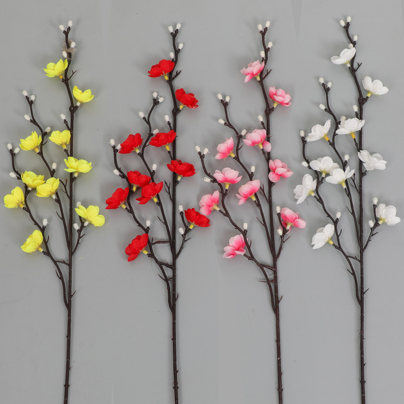 Simulation Land Plum Blossom Plum Bonsai Flower New Year Decoration…