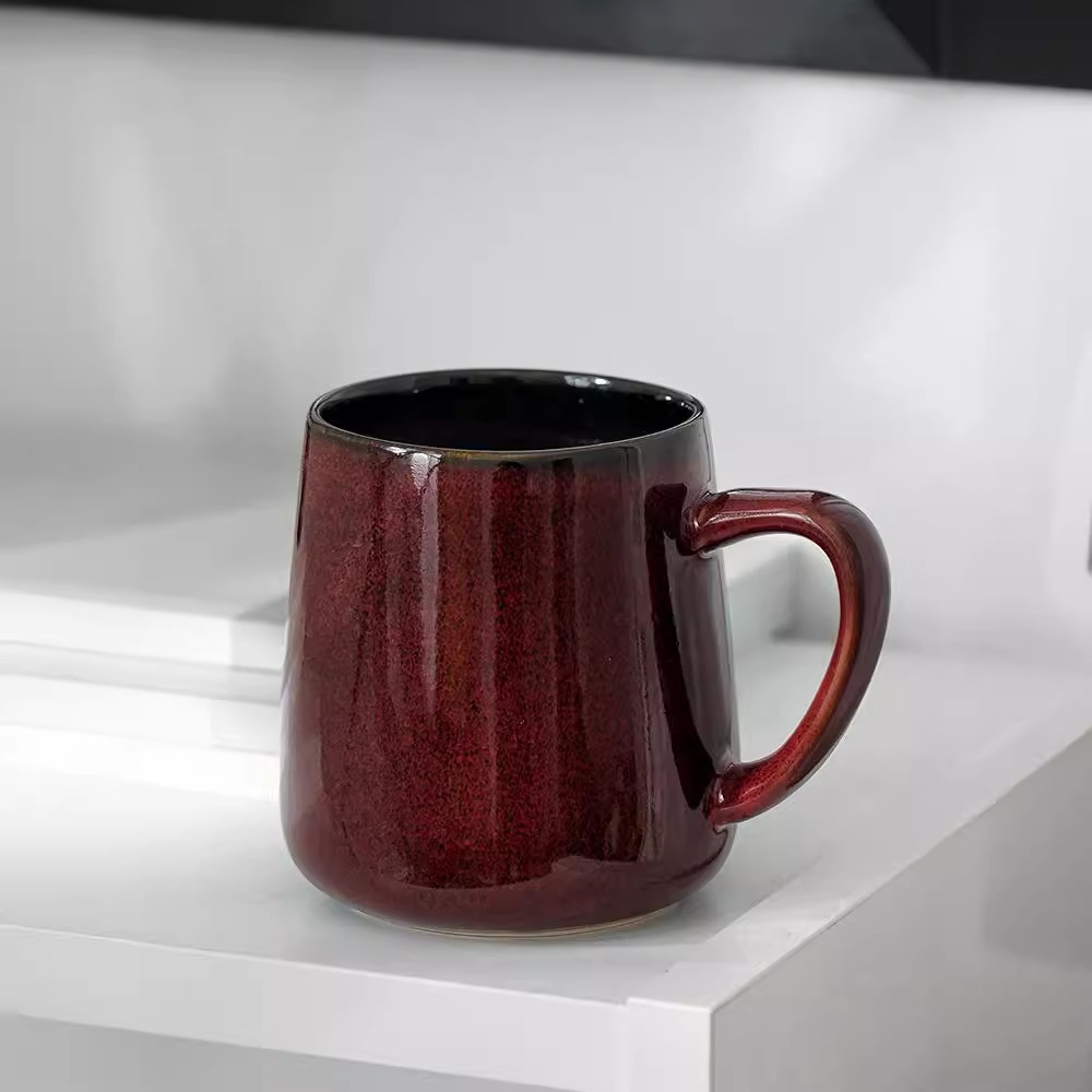 Taza de café de cerámica de horno creativo Taza de agua de oficina Taza de menú de restaurante Taza de avena de desayuno Nórdica