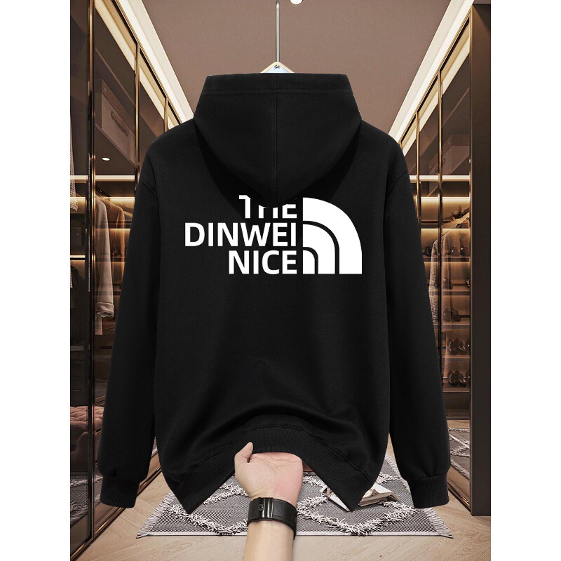 2025 Autumn and Winter New American Heavyweight Hooded Sweatshirts Men's Velvet Thickened Loose Casual Fashion Items