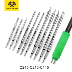 OSS TEAMはんだごてヘッドC210 C115 C245汎用溶接ノズル一体式はんだごて発熱芯発熱ノズル