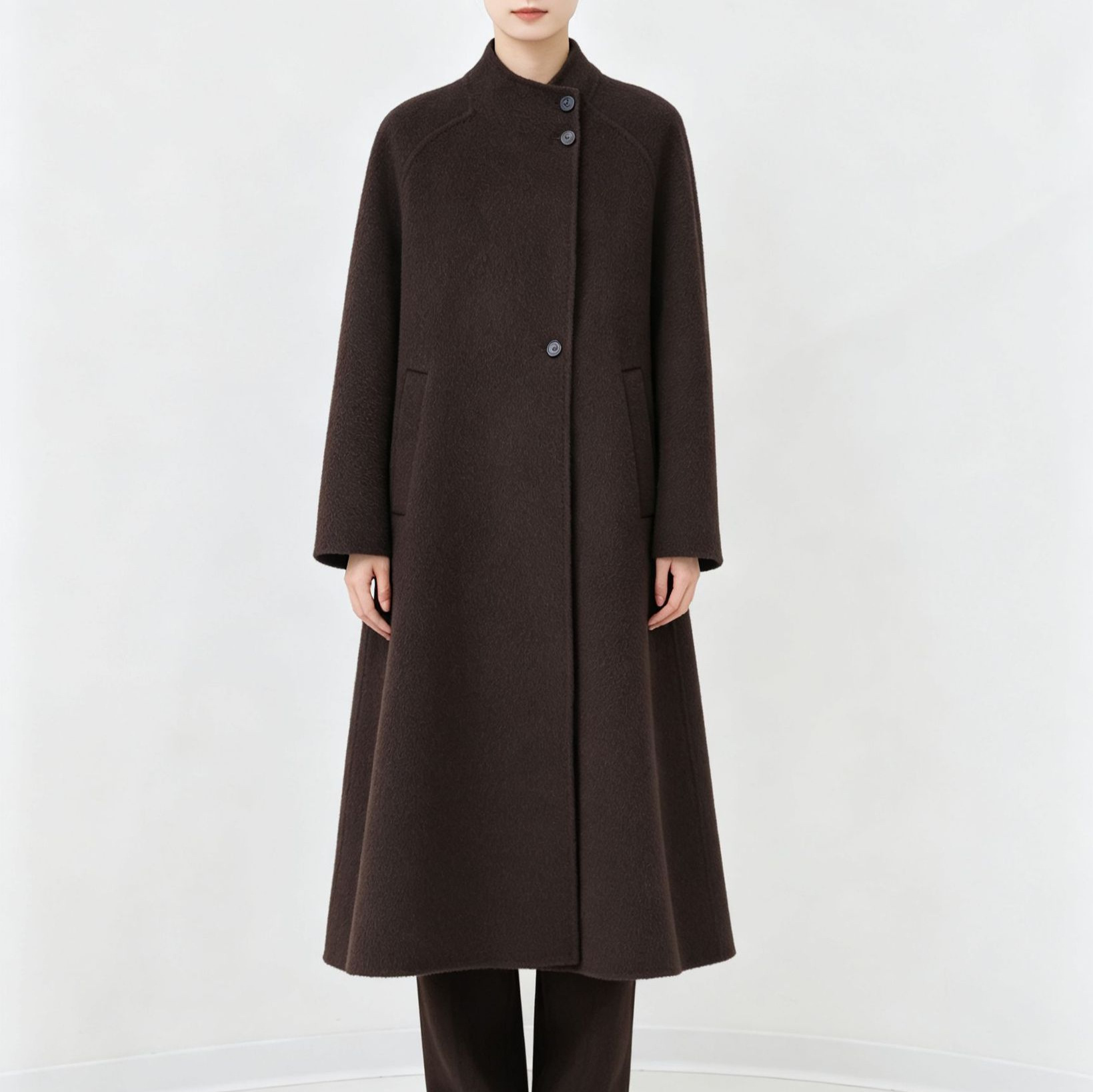 2026 Autumn/Winter New Style Elegant and Versatile Long Double-Sided Camel Wool Coat