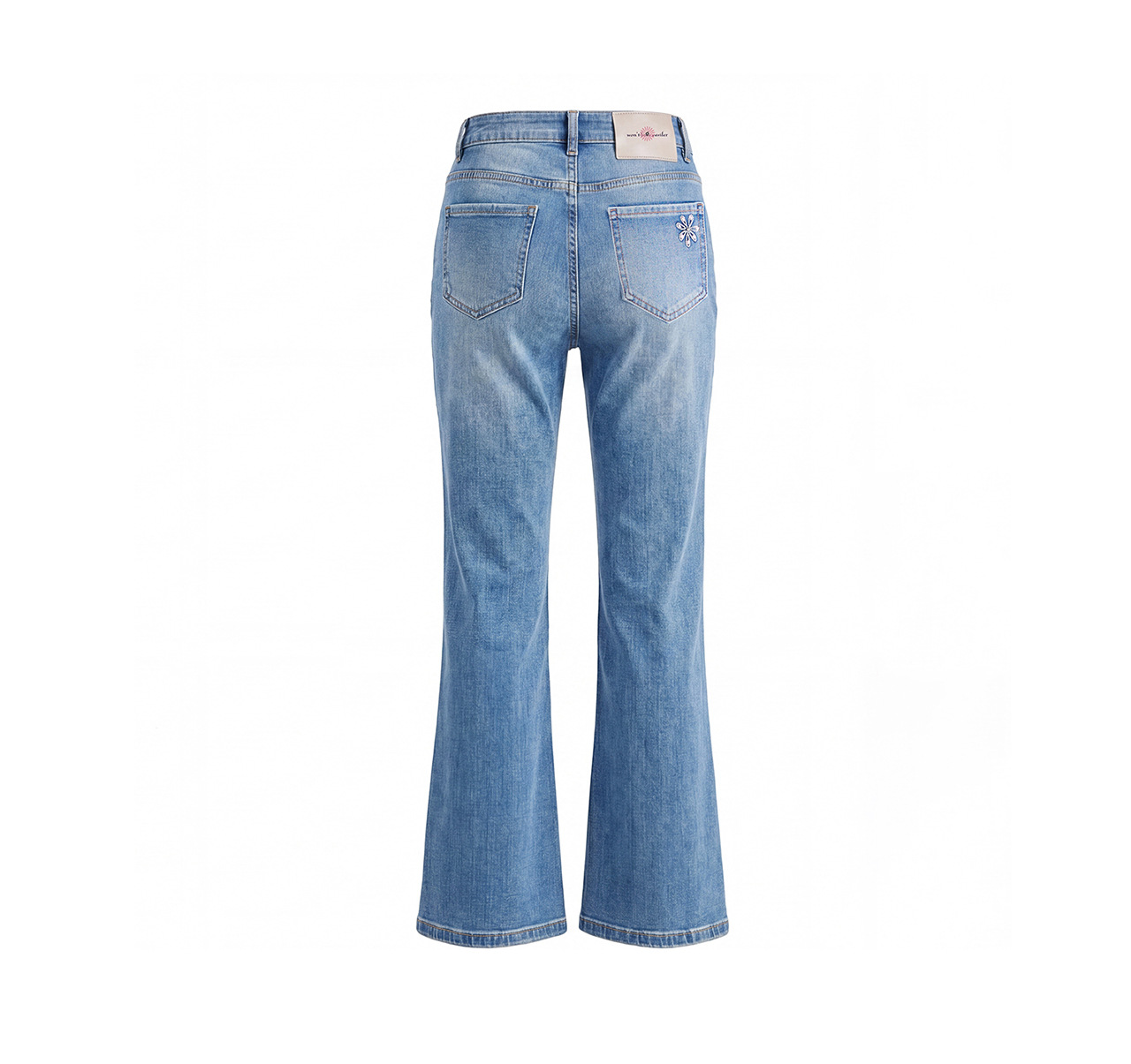 Quần jean nữ ống loe vải cotton wash lạnh co giãn 4 chiều phiên bản mỏng mùa hè — xanh lam chi tiết 27