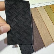 绒感方格皮革 高端柔软触感 服装鞋材现货批发现货速发质感