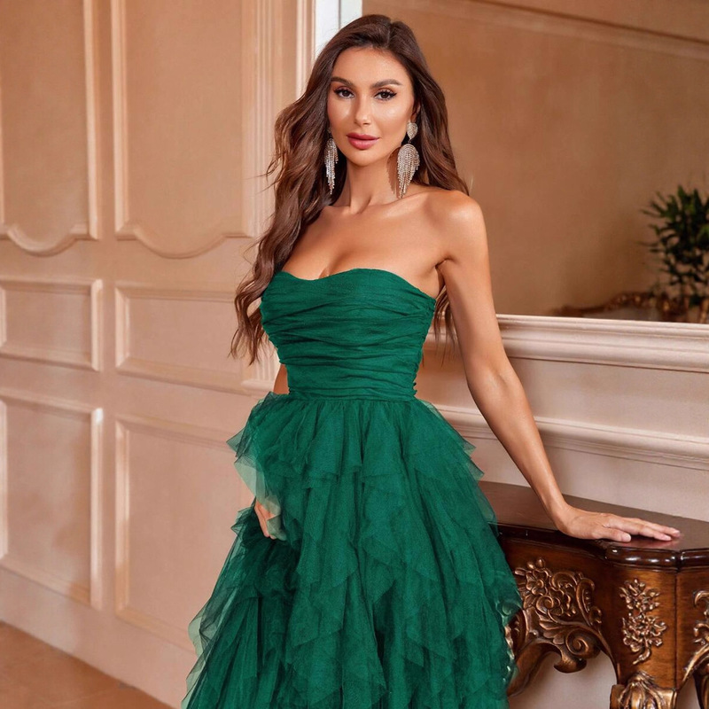 European and American Middle East Foreign Trade Cross-Border Evening Dress Party Wedding Bridesmaid Dress Elegant Dress Elegant Evening Dress