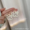 Cute summer fresh retro small design advanced earrings with bow, simple and elegant design, flowered, trend of season