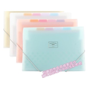 Guoyu KOKUYO Stationery Light Color Cookies Thin Organ Bag Student Test Paper Office Fixing Bag Folder