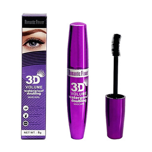 For cross-border export 3D purple mascara waterproof non-blooming thick long curled fine brush head