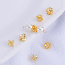 14K����ɫ6mm�p���U�ջ���ɏ��С�U�������ֹ�����p�ӻ���ñ