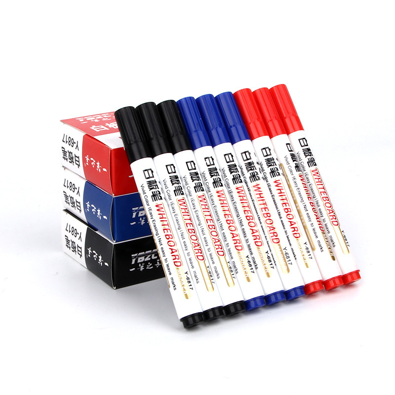 Bolígrafo de pizarra borrable, marcador a base de agua flotante de color, material de oficina de enseñanza para estudiantes, bolígrafo de cabeza grande, logotipo fijo