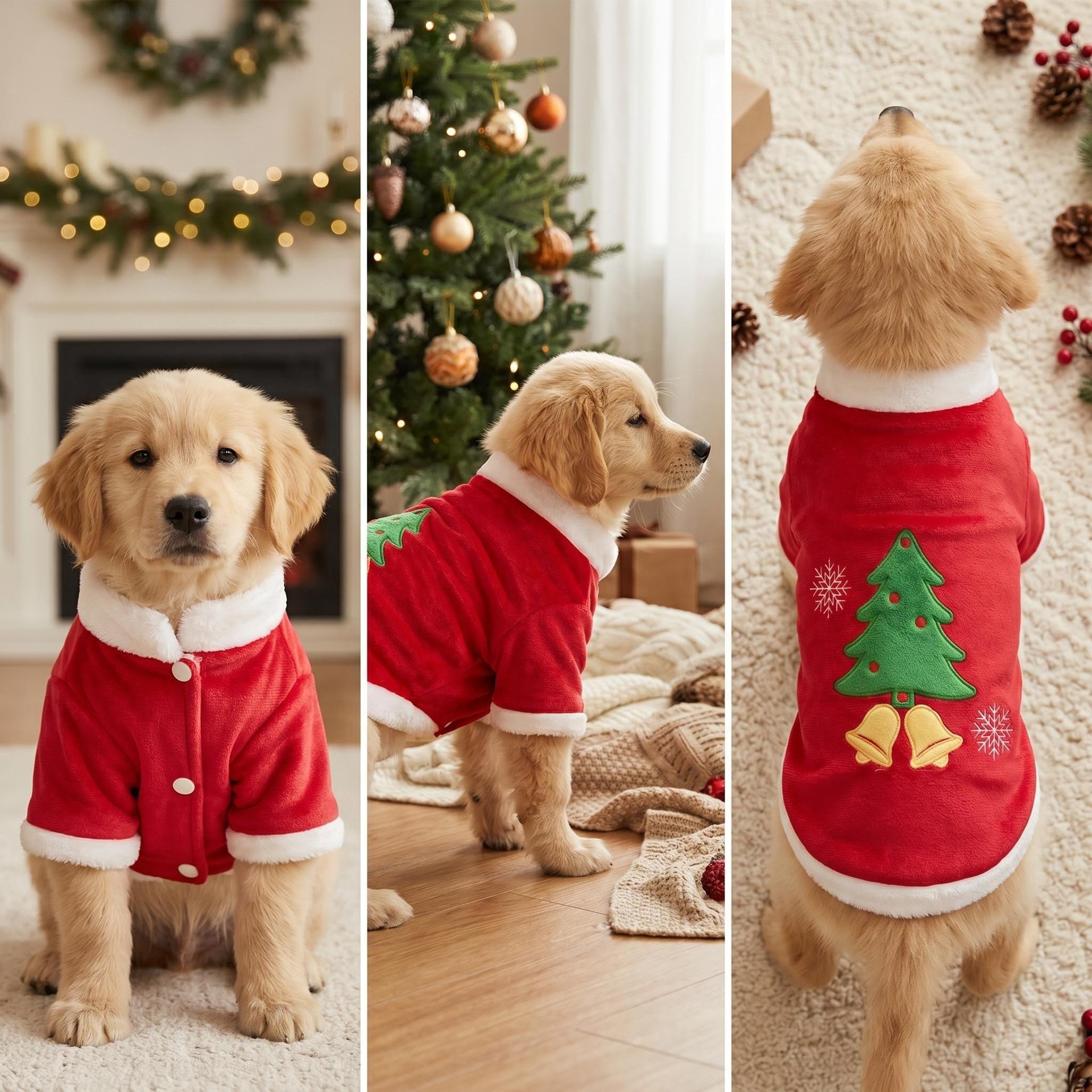 Pull de noël pour chien pull polaire chaud pour animal de compagnie_voghion.com