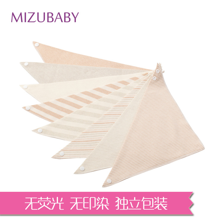 Colored Cotton Infant and Toddler Triangle Towel Baby Double-Layer Cotton Bib Towel Newborn Cotton Triangle Saliva Towel with Edges