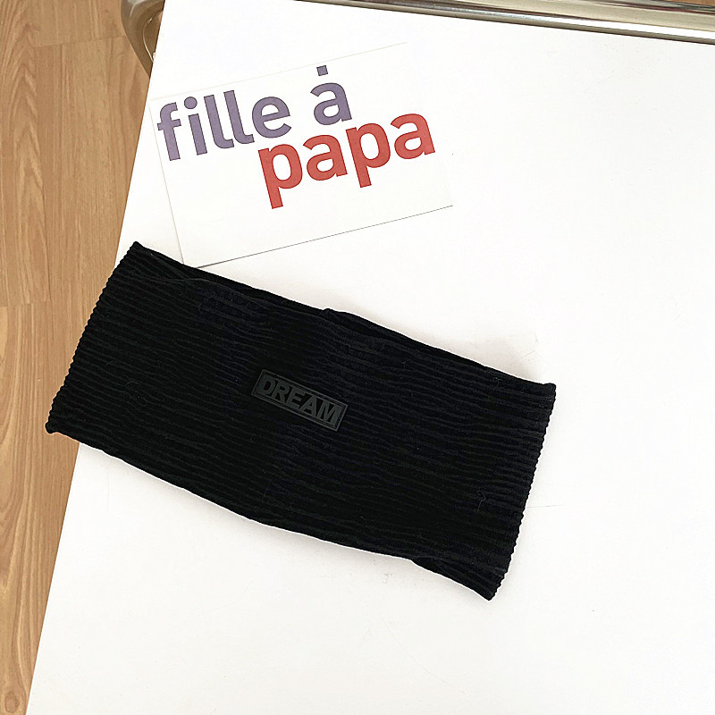 Verano delgado correa de pelo para mujeres suave y cómodo estilo coreano inins viento amplio borde lavar la cara correa de pelo letras sólidas adornos para el pelo