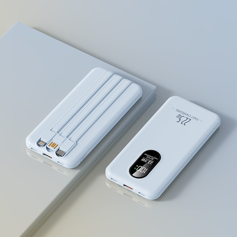 新しい超薄型内蔵ケーブル 22.5W 高速充電パワーバンク双方向大容量コンパクトポータブル電源ロゴ|undefined