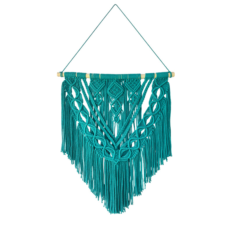 Tapiz de Pared Bohemio de Algodón Tejido a Mano con Flecos para Sala de Estar image 6