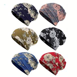 Bohemian Floral Print Slouchy Brims Cap Elegantӡ���o߅ñ